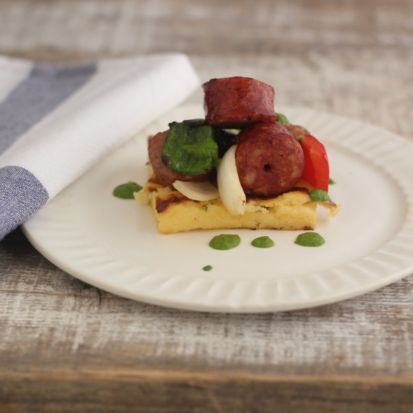 Sausage, Onion And Bell Pepper Brochettes With Grilled Kicked Up